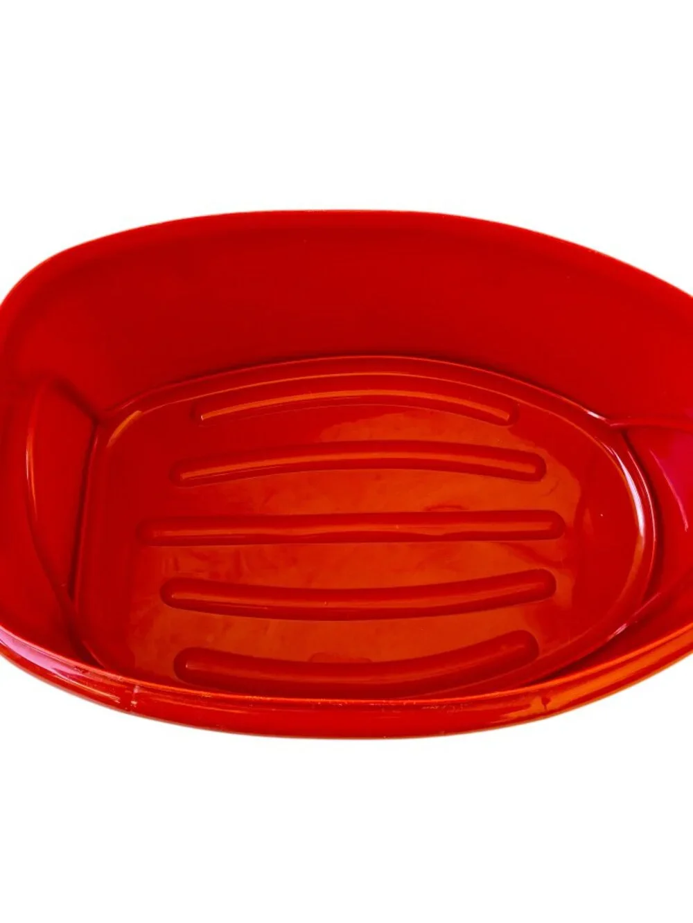 TUPPERWARE 487-5 Storage Container Roast Turkey Ham Keeper Paprika Red 3 pieces